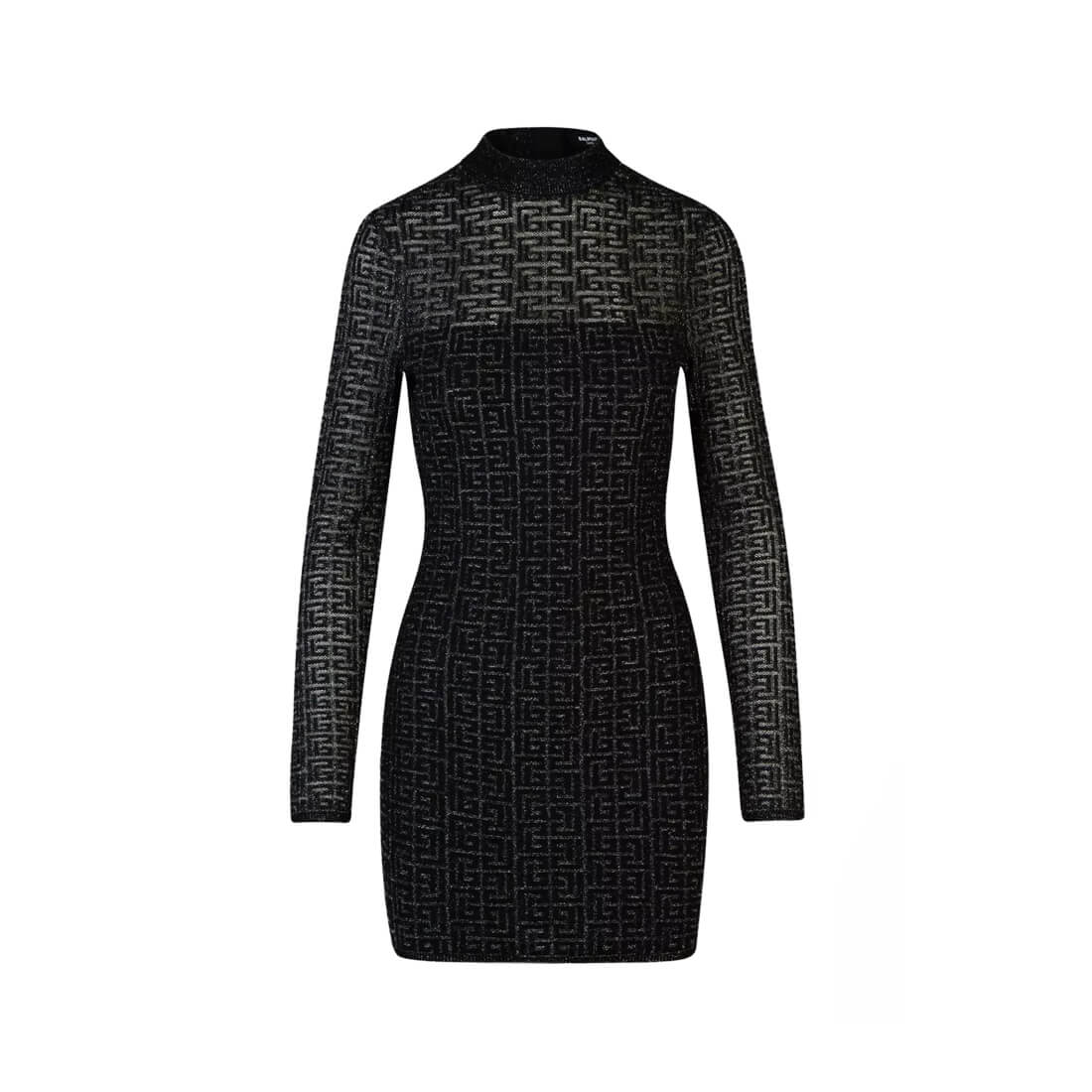 Black Velvet Bow Trim Long Sleeve Womens Dresses - Imagen 4